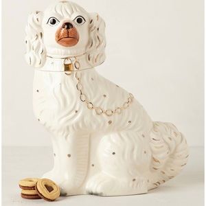 Anthropologie Pedigreed Spaniel Dog Cookie Jar